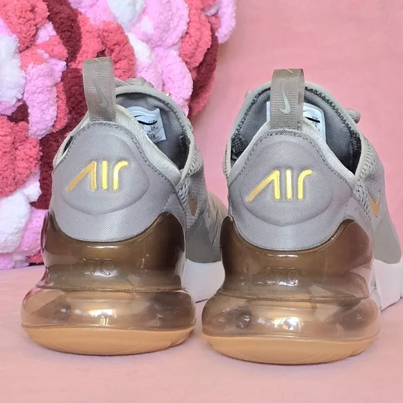 Nike Women's Air Max 270 Dark Stucco with Gold Accents - Picture 6 of 7